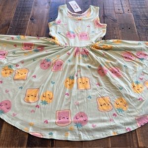 Dot Dot Smile size 7 girls peanut butter and jelly tank twirl dress new